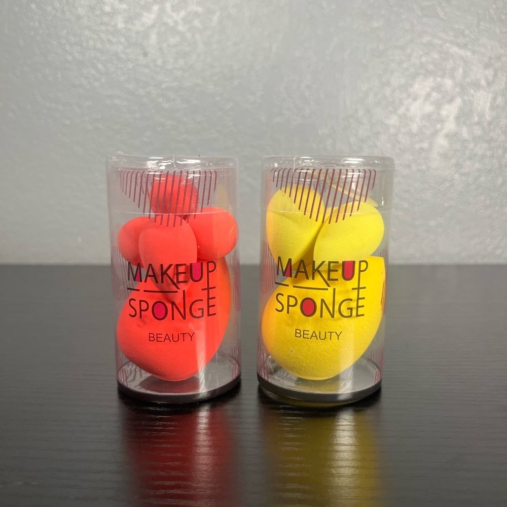 Makeup Sponge Set - Red and Yellow